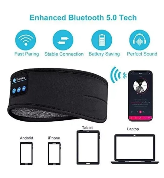 Headset Bluetooth Esportivo 3 em 1 – Faixa de Treino e Sono