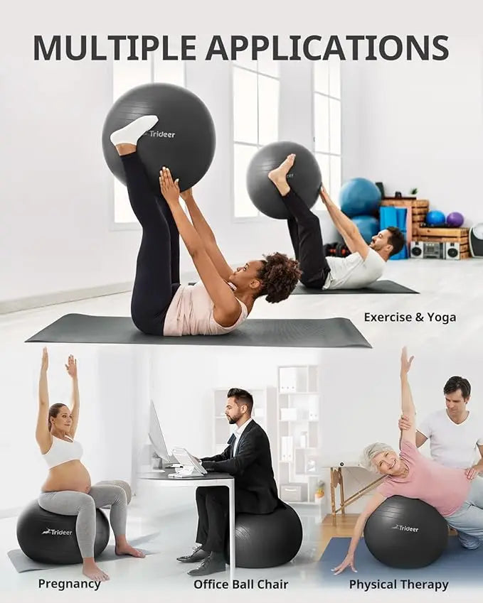 Bola de Yoga para Exercícios, Gravidez e Fisioterapia