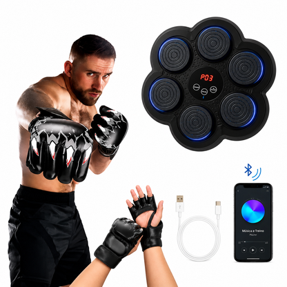 Máquina de Boxe Inteligente com Bluetooth e Painel Musical