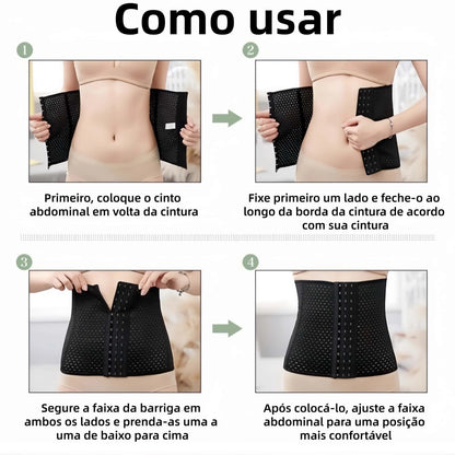 Cinta Modeladora Elástica Feminina para Treino e Definição da Cintura
