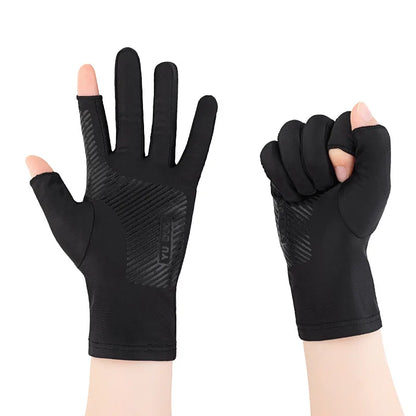 Luva Esportiva Antiderrapante com Proteção UV para Bike, Pesca e Academia