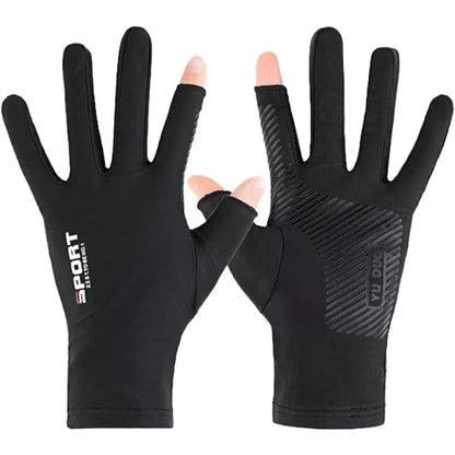 Luva Esportiva Antiderrapante com Proteção UV para Bike, Pesca e Academia