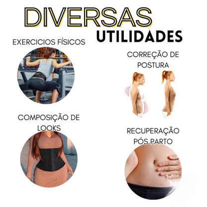 Cinta Modeladora Elástica Feminina para Treino e Definição da Cintura