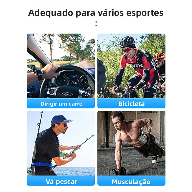 Luva Esportiva Antiderrapante com Proteção UV para Bike, Pesca e Academia