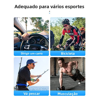 Luva Esportiva Antiderrapante com Proteção UV para Bike, Pesca e Academia